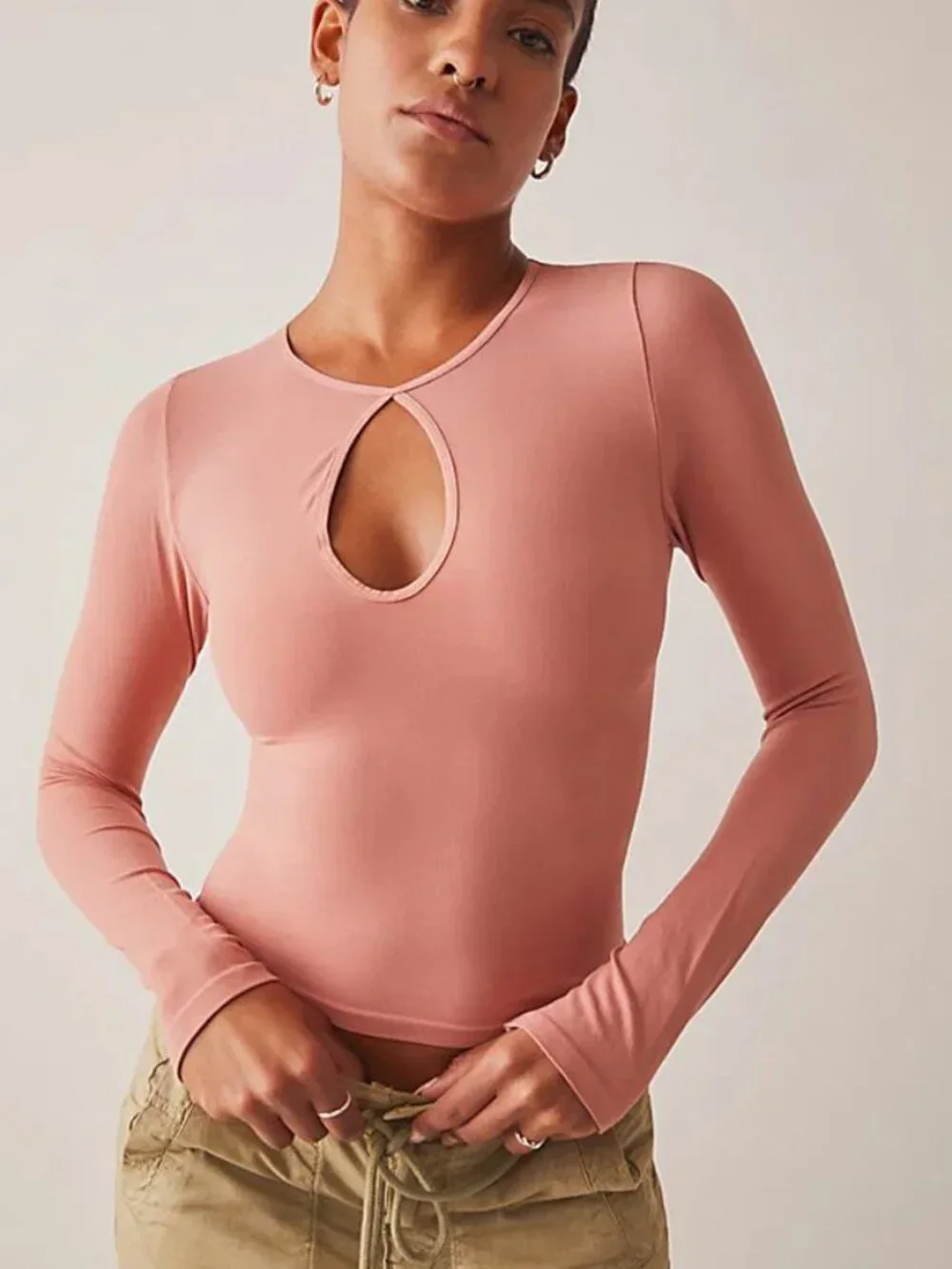 NWT Intimately Free People - Makes Sense Long Sleeve XS/S Blush Pink